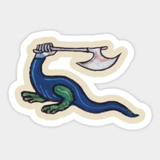 Medieval Axe Creature Sticker